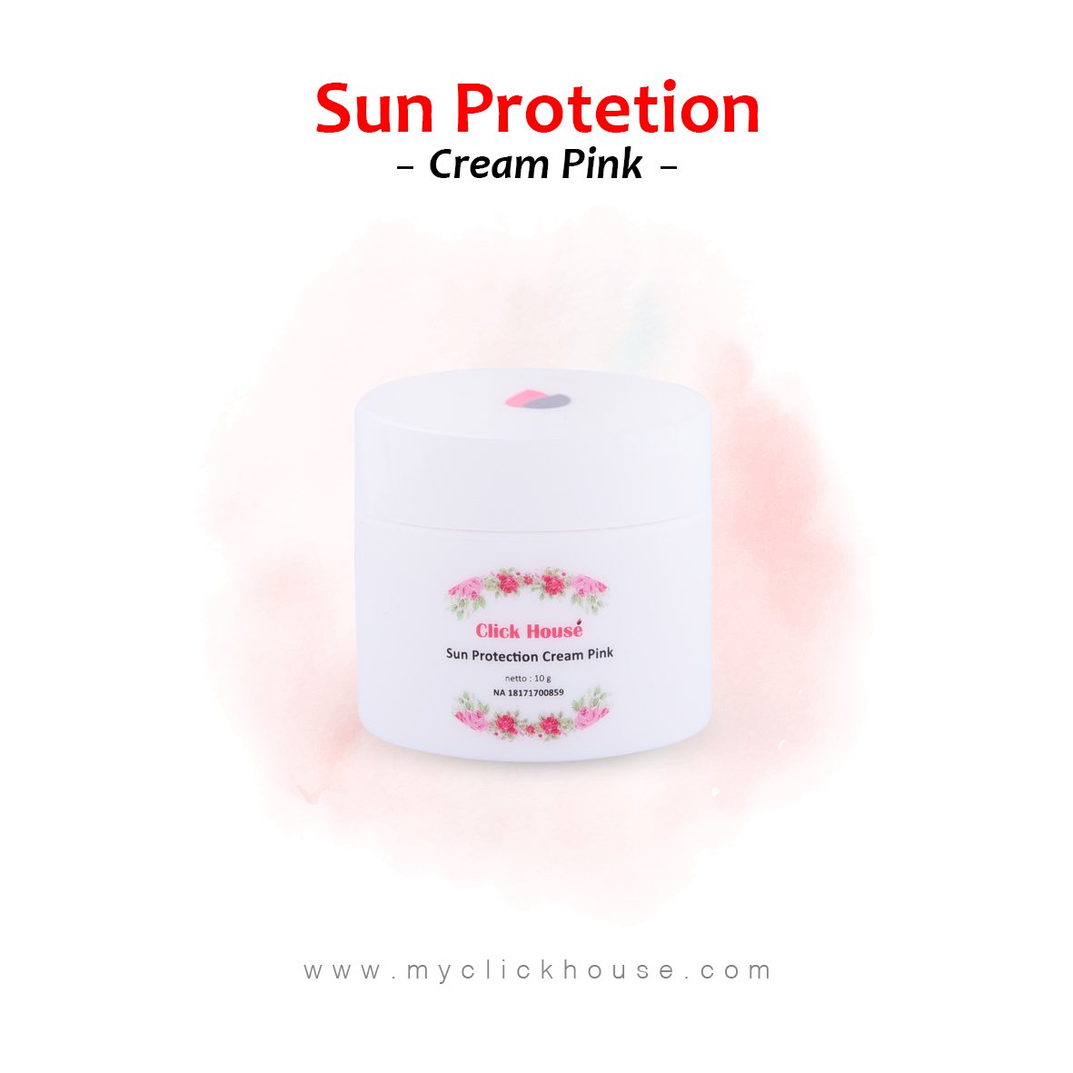 Click House Sun Protection Cream Pink - Sunblock Wajah